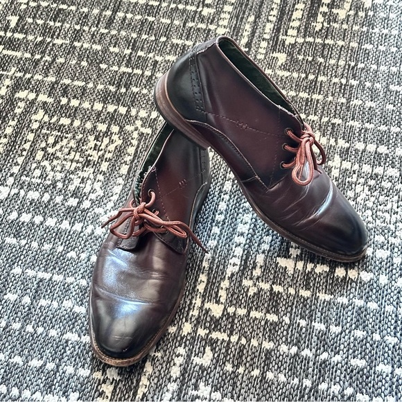 Men’s Steve Madden Dark Brown Chukka Boots Ankle Boots Leather Lace Up size 9 - Picture 9 of 13